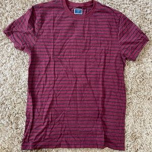 J.Crew large, maroon striped pocket tee